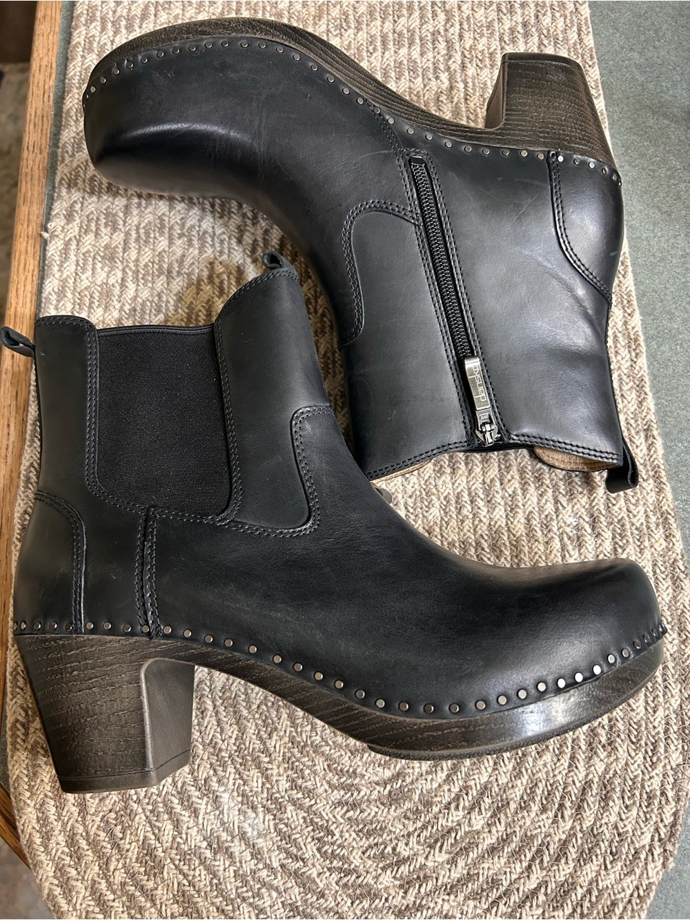 Dansko Shayna Studded Block Heel Ankle Boots 42 womens US 11.5-12